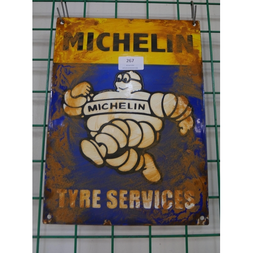 267 - An enamelled Michelin advertising sign