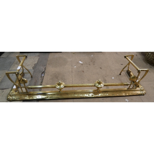 274 - A Victorian brass fender