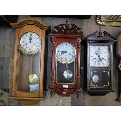 292 - Three assorted wall clocks