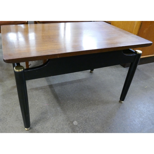 33 - A G-Plan Librenza tola wood and black coffee table