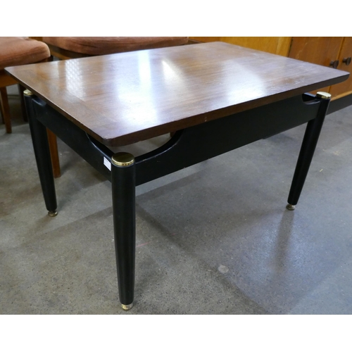 33 - A G-Plan Librenza tola wood and black coffee table