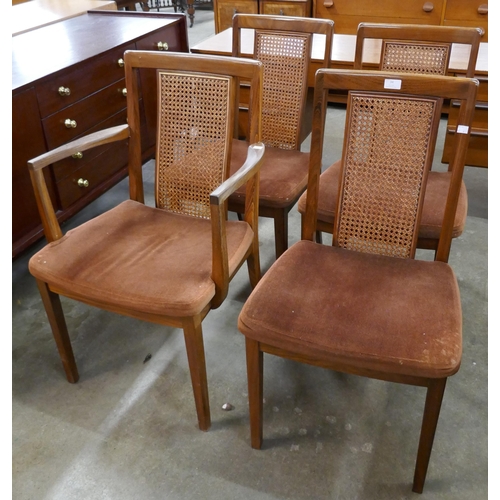 34 - A set of four G-Plan Fresco teak dining chairs
