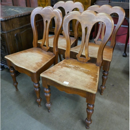 81A - A set of four Victorian mahogany chairs