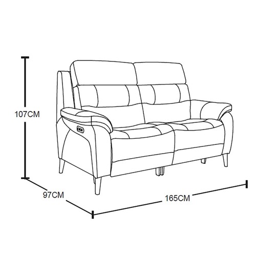 1419 - Ava  Storm Grey Leather 2 Seater, Original RRP £833.33 + VAT (4200-7) *This lot is subject to VAT