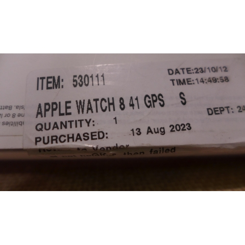 3088 - Apple Series 8 Starlight Aluminium 41mm Smart Watch - model no  A2770  (321-267)  * This Lot is subj... 