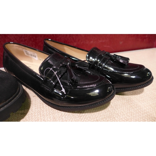 3108 - Four Pairs of Ladies Black Shoes - Mixed Styles (UK Sizes: 6/7)