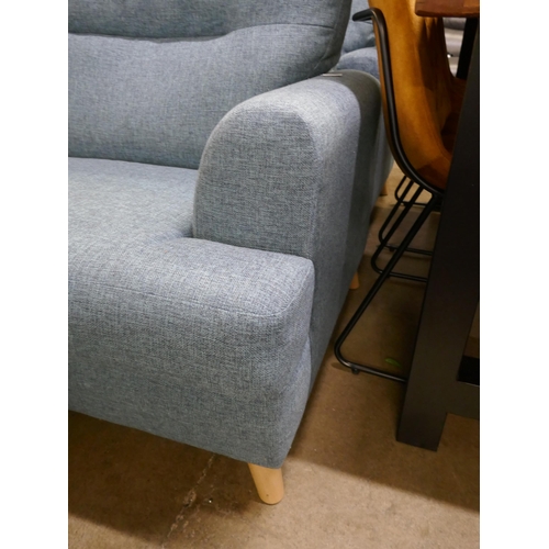 1339 - An aqua weave three seater sofa, two seater and armchair