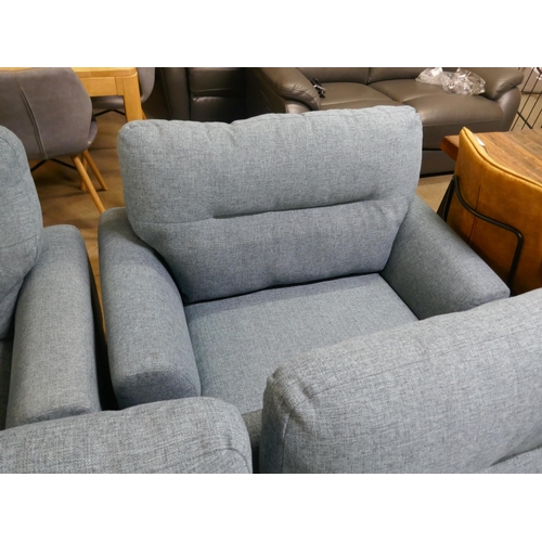 1339 - An aqua weave three seater sofa, two seater and armchair