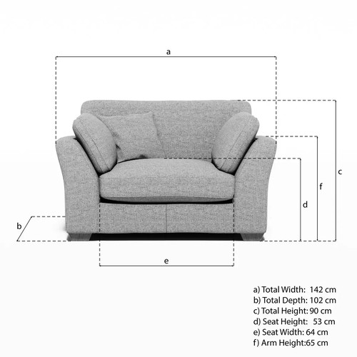 1364 - Selsey Snuggler Denim Fabric Chair, Original RRP £583.33 + VAT (4200-20) *This lot is subject to VAT