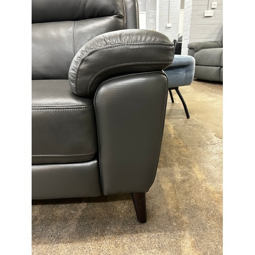 1375 - Grace Grey Leather Corner power Recliner sofa, Original RRP £1583.33 + VAT (4200-8) *This lot is sub... 