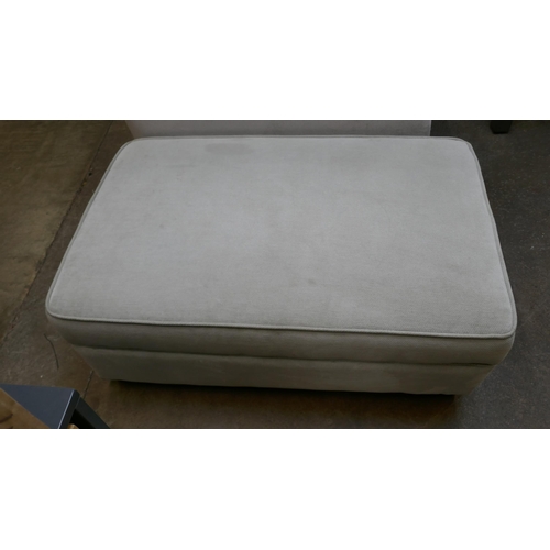 1443 - A Barker & Stonehouse magnesium velvet corner sofa and footstool RRP £3295