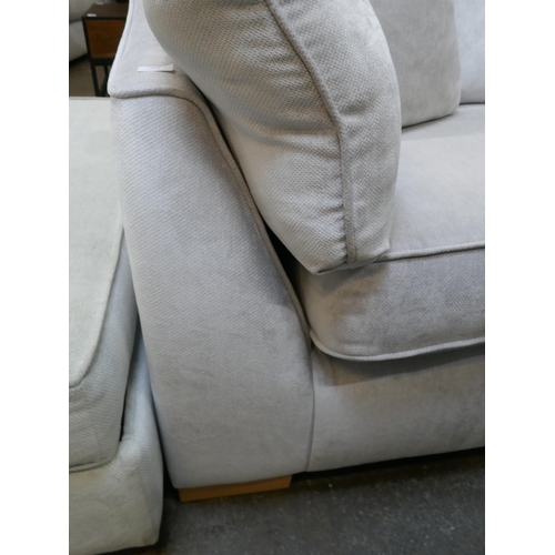 1443 - A Barker & Stonehouse magnesium velvet corner sofa and footstool RRP £3295