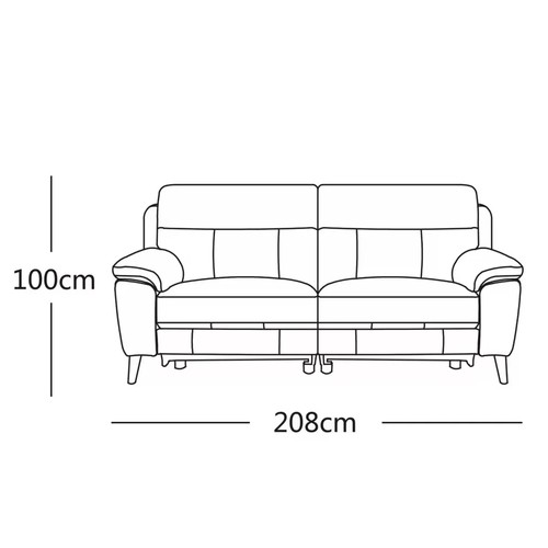 1357 - Grace Grey Leather 2.5 Seater Power Recliner sofa, original RRP £874.99 + VAT * This is lot is subje... 