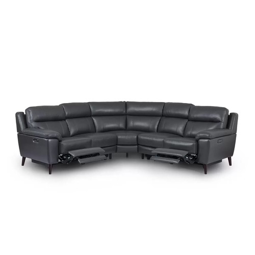 1375 - Grace Grey Leather Corner power Recliner sofa, Original RRP £1583.33 + VAT (4200-8) *This lot is sub... 