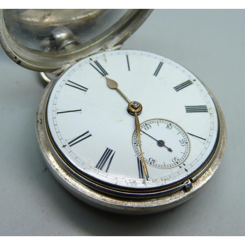 1034 - A silver pair cased pocket watch, Andrew Dempster, New Maud, (in Aberdeenshire), both cases marked C... 