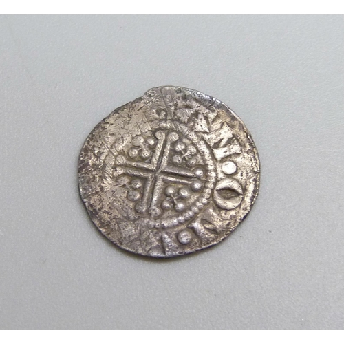 1045 - Coins; a King John short cross silver penny, (1199-1216)