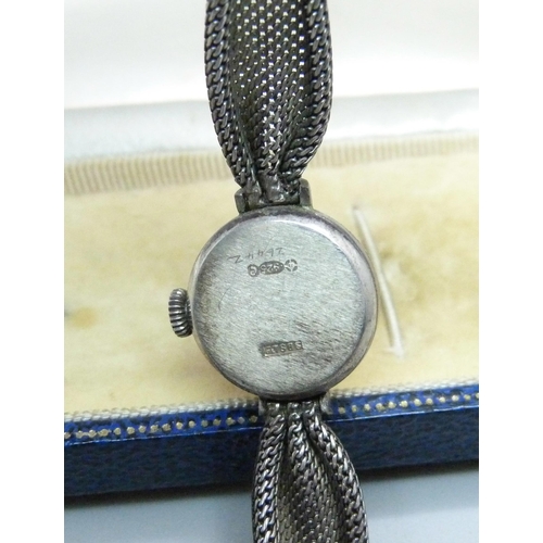 1108 - A silver cocktail wristwatch