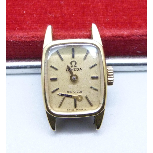 1109 - A lady's Omega De Ville wristwatch head with an Omega box