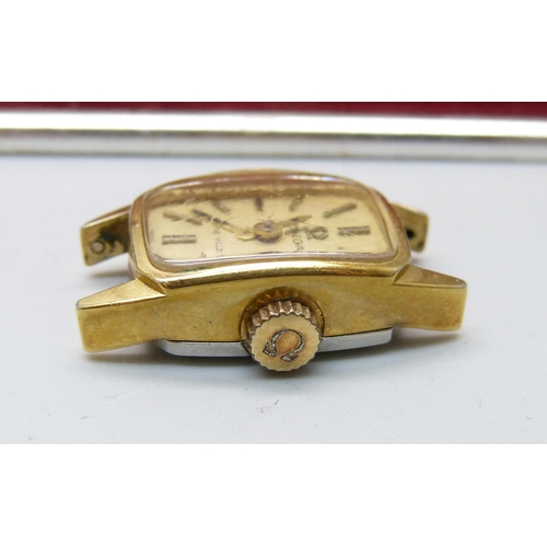 1109 - A lady's Omega De Ville wristwatch head with an Omega box