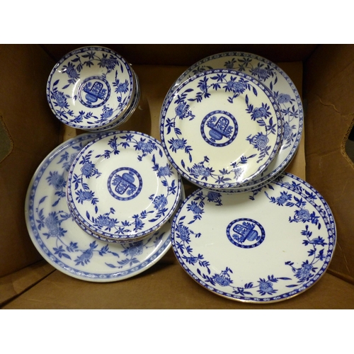 1175 - 19th Century and later Minton Delft blue and white plates **PLEASE NOTE THIS LOT IS NOT ELIGIBLE FOR... 