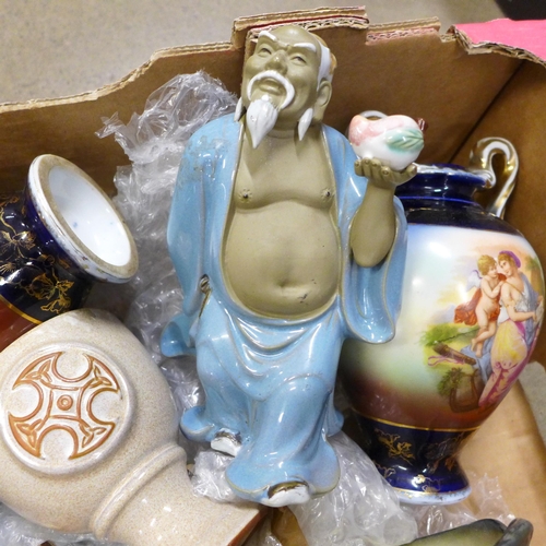 1177A - Ceramics including a Royal Doulton character jug, a/f, Poole Purbeck vase, etc.**PLEASE NOTE THIS LO... 