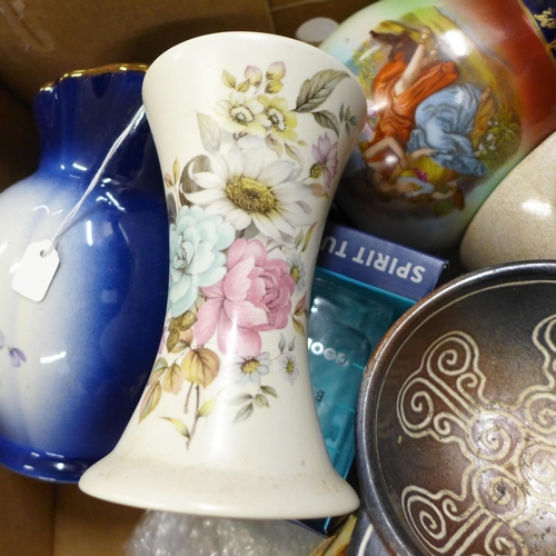 1177A - Ceramics including a Royal Doulton character jug, a/f, Poole Purbeck vase, etc.**PLEASE NOTE THIS LO... 