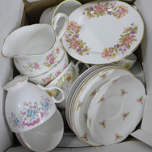 1178 - A collection of teawares and other china including Duchess and Noritake (three boxes) **PLEASE NOTE ... 