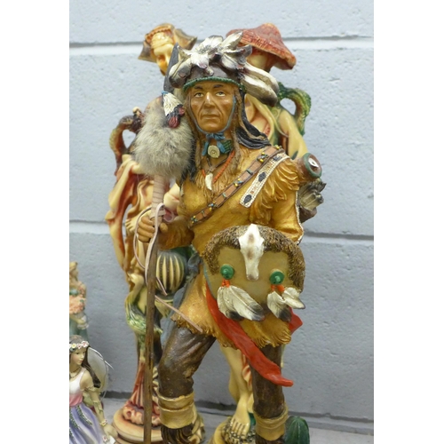 1192 - A collection of assorted figures including Native American, oriental, etc. **PLEASE NOTE THIS LOT IS... 