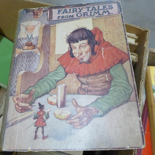 1201 - Two boxes of children's annuals, books, etc., mid 20th Century **PLEASE NOTE THIS LOT IS NOT ELIGIBL... 