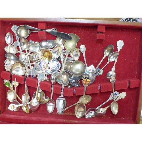 1206 - Nine boxes of assorted glass and china including Poole, collectors spoons, Royal commemorative mugs,... 