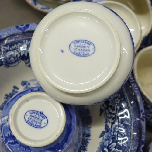 1207 - Two boxes of Copeland Spode Italian and other blue and white china **PLEASE NOTE THIS LOT IS NOT ELI... 