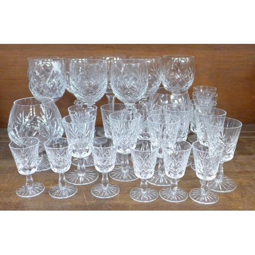 686 - A collection of Waterford crystal glass wines/brandy/sherry, 29 in total **PLEASE NOTE THIS LOT IS N... 