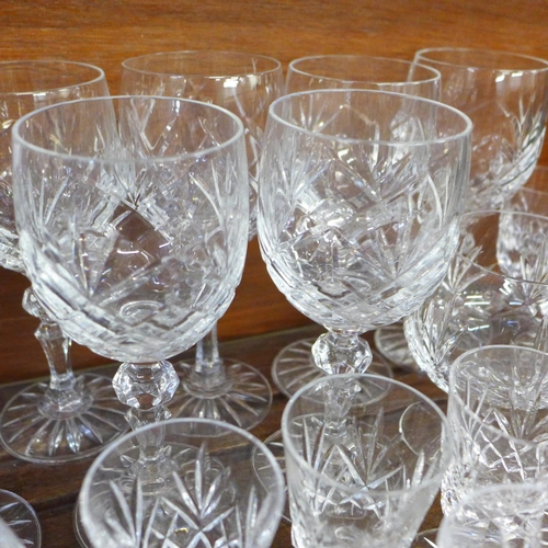 686 - A collection of Waterford crystal glass wines/brandy/sherry, 29 in total **PLEASE NOTE THIS LOT IS N... 