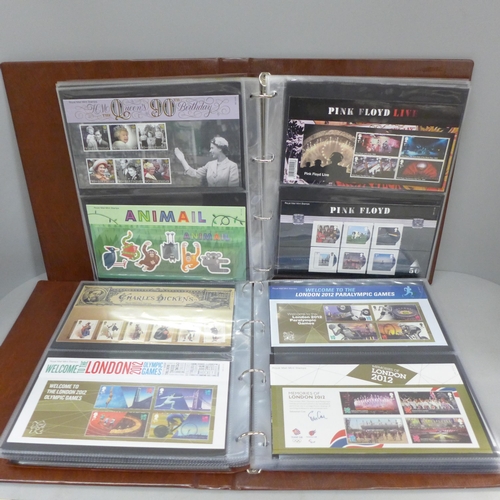 690 - Great Britain; 2011-2016 commemorative presentation packs in two special Post Office albums, 98 pack... 