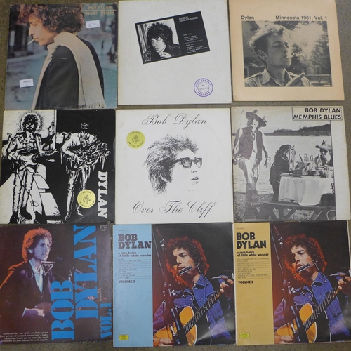 690A - Nine Bob Dylan unofficial LP records: Tough Songs, Inside The Museums, Minnesota 1961, Vol.1, Nearer... 