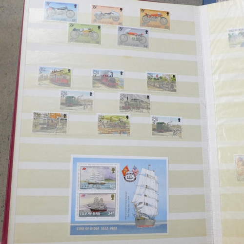 706 - Stamps; a box of Isle of Man stamp albums, covers, booklets, presentation packs, etc.