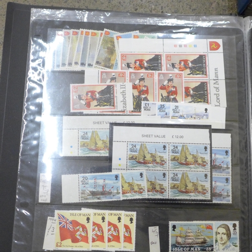 706 - Stamps; a box of Isle of Man stamp albums, covers, booklets, presentation packs, etc.