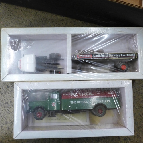 712 - Ten Corgi Classics model vehicles, trams, buses, commercial vehicles, all boxed