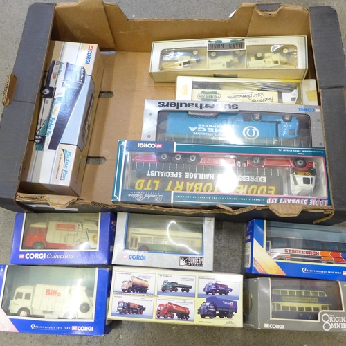 719 - Eleven Corgi and other model vehicles including Eddie Stobart HGV, boxed