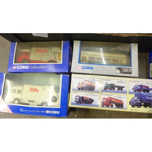 719 - Eleven Corgi and other model vehicles including Eddie Stobart HGV, boxed