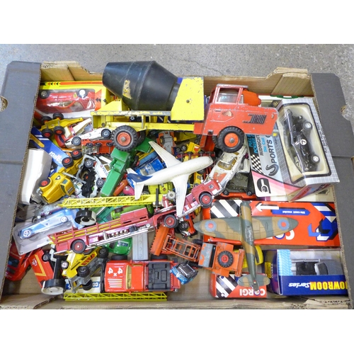 724 - A collection of die-cast model vehicles including Corgi and Tri-ang