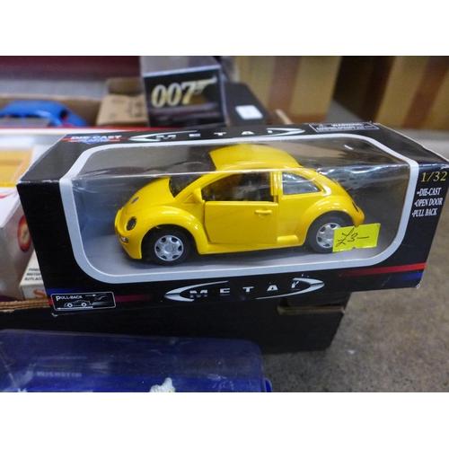 732 - Model vehicles including Chad Valley, Joal lorry, James Bond vehicles, etc.