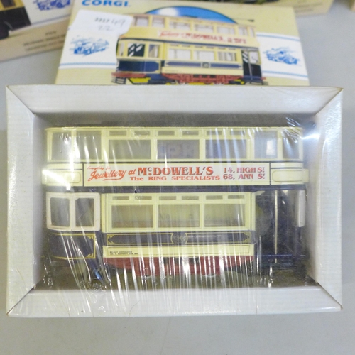 738 - Nine Corgi Classics Buses and Transport vehicles, boxed