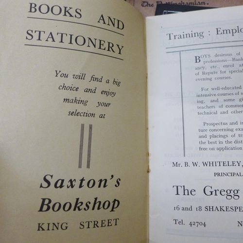 747 - A collection of The Nottingham magazine from the Nottingham High School dating from 1930s onwards