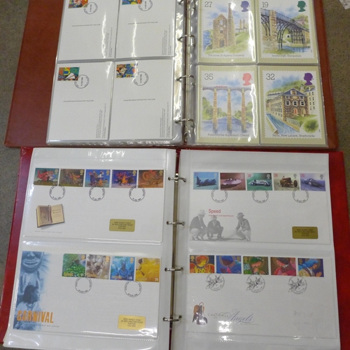 749 - An album of 1990s stamps first day covers and an album of first day issue PHQ Post Office Picture Ca... 