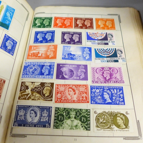 766 - Five albums of stamps and loose stamps