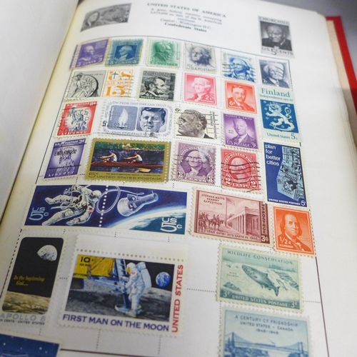 766 - Five albums of stamps and loose stamps