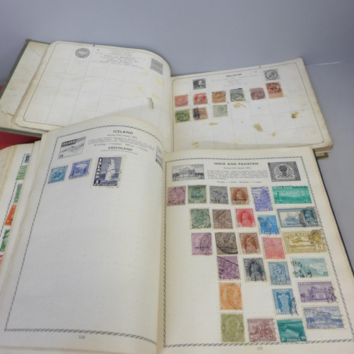 766 - Five albums of stamps and loose stamps