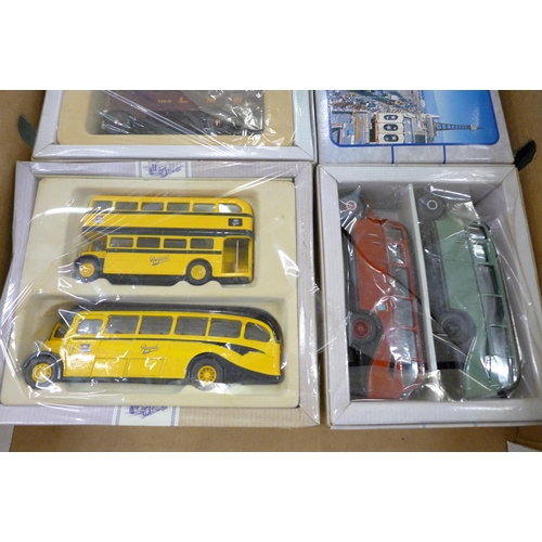 774 - Seven Corgi Commercials and Classics model vehicle sets including Corgi Blackpool Set, boxed