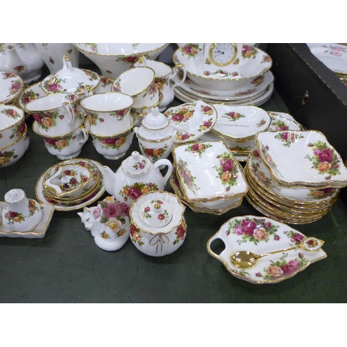 776 - A large quantity of Royal Albert Old Country Roses china including a telephone, clock, trinket boxes... 